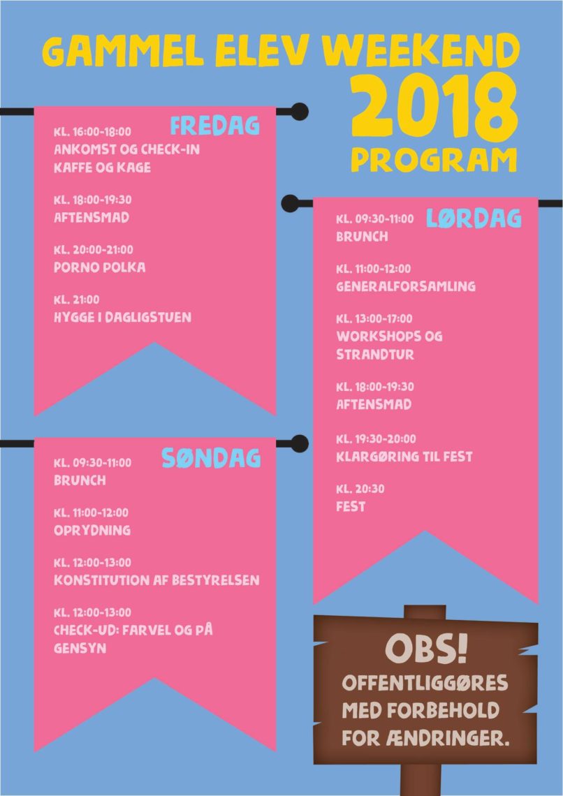 Program for gammel elevweekend